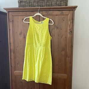 GUC yellow eyelet sheath dress from Old Navy